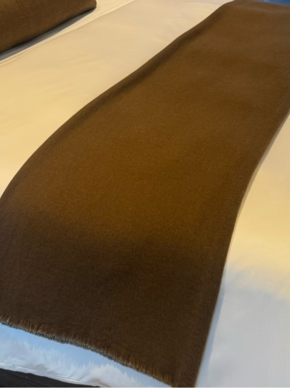 RH SIENA Luxurious 70%Lambswool & 20%Cashmere Throw-in BURNT-CARAMEL,96“x 71“NEW